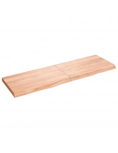 Ripiano Muro Marrone 160x50x(2-6) cm Massello Rovere Trattato 2