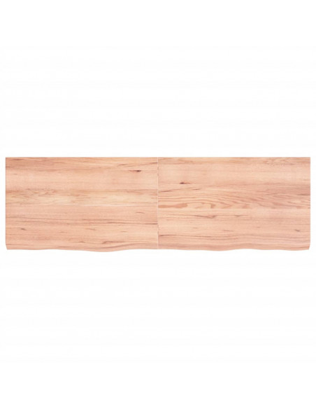 Ripiano Muro Marrone 160x50x(2-6) cm Massello Rovere Trattato