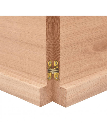 Ripiano Muro Marrone 120x40x(2-4) cm Massello Rovere Trattato