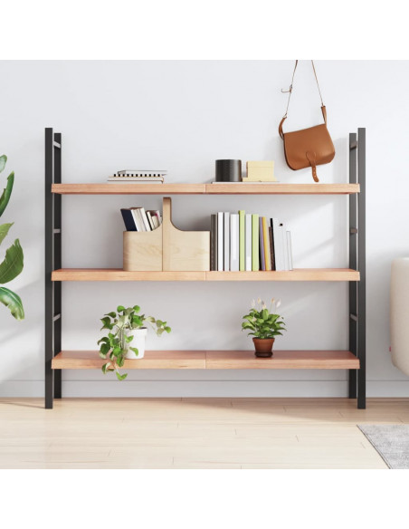 Ripiano Muro Marrone 140x30x(2-4) cm Massello Rovere Trattato