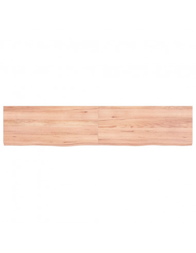 Ripiano Muro Marrone 140x30x(2-4) cm Massello Rovere Trattato