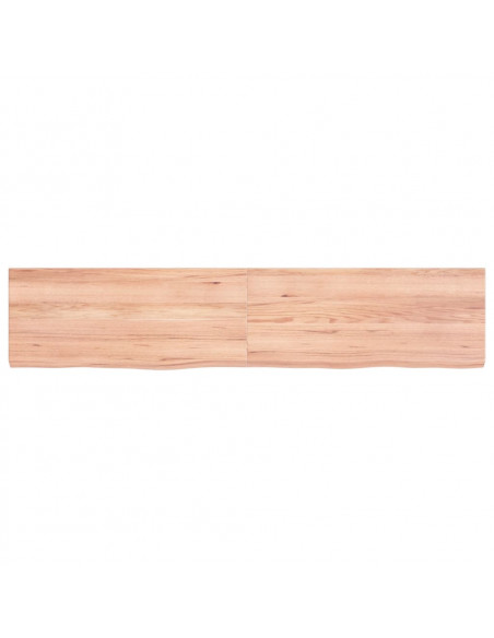 Ripiano Muro Marrone 140x30x(2-4) cm Massello Rovere Trattato