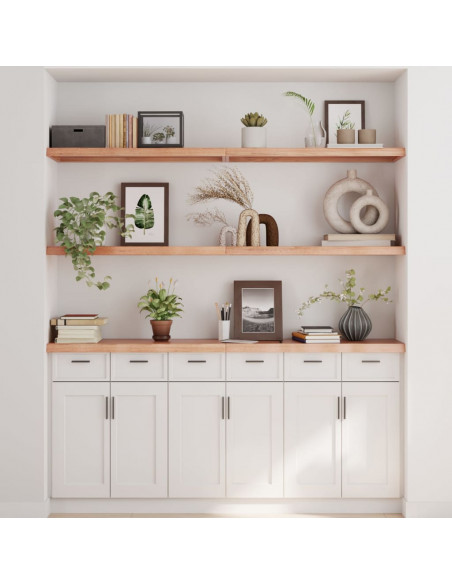 Ripiano Muro Marrone 160x30x(2-4) cm Massello Rovere Trattato