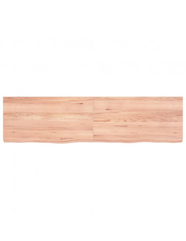 Ripiano Muro Marrone 120x30x(2-4) cm Massello Rovere Trattato