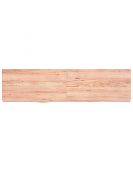 Ripiano Muro Marrone 120x30x(2-4) cm Massello Rovere Trattato