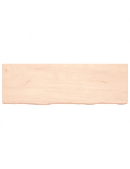 Ripiano a Parete 180x60x(2-4) cm Massello Rovere Non Trattato