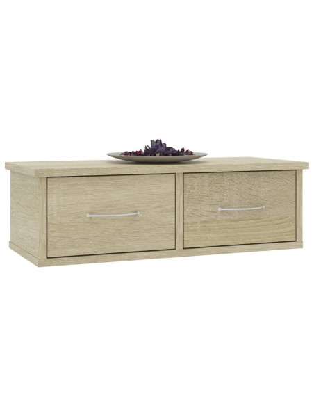 Scaffale Cassetti Parete Rovere Sonoma 60x26x18,5cm Multistrato