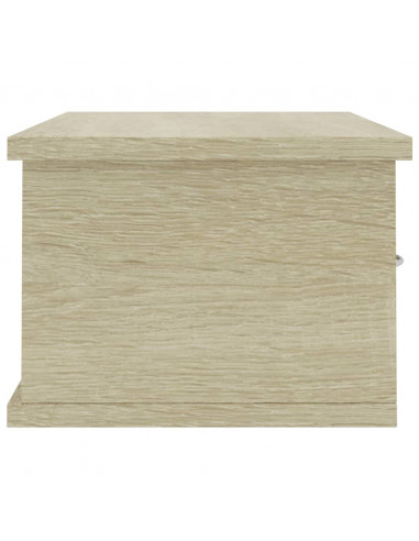Scaffale Cassetti Parete Rovere Sonoma 60x26x18,5cm Multistrato