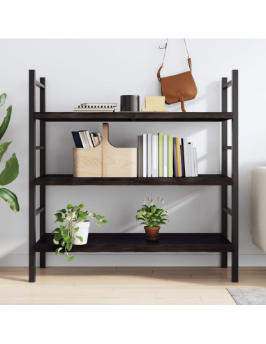 Ripiano Marrone Scuro 120x50x(2-4) cm Massello Rovere Trattato