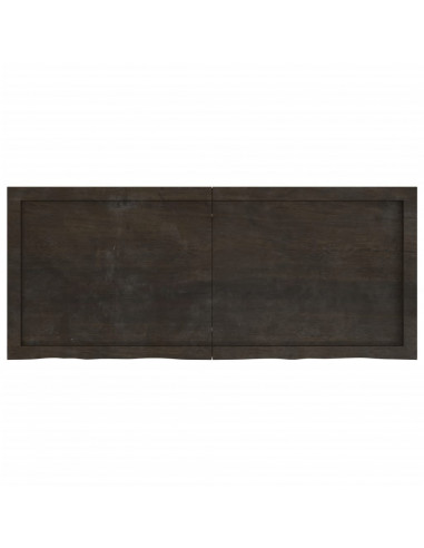 Ripiano Marrone Scuro 120x50x(2-4) cm Massello Rovere Trattato
