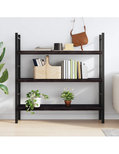 Ripiano Marrone Scuro 120x40x(2-4) cm Massello Rovere Trattato