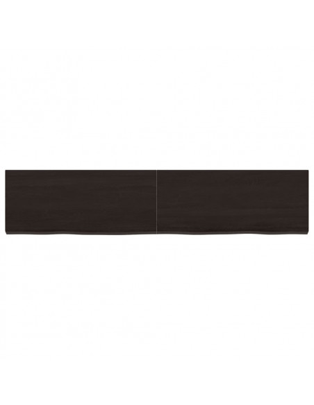 Ripiano Marrone Scuro 140x30x(2-4) cm Massello Rovere Trattato
