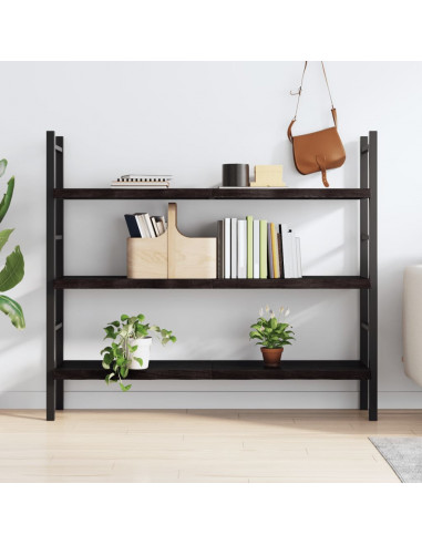 Ripiano Marrone Scuro 140x40x(2-4) cm Massello Rovere Trattato