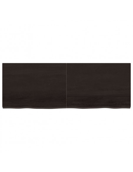 Ripiano Marrone Scuro 140x50x(2-4) cm Massello Rovere Trattato
