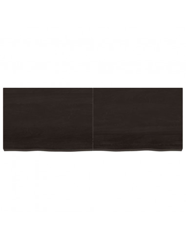 Ripiano Marrone Scuro 140x50x(2-6) cm Massello Rovere Trattato