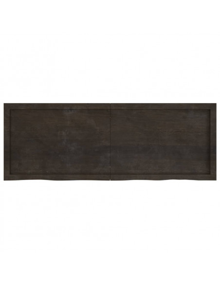 Ripiano Marrone Scuro 140x50x(2-6) cm Massello Rovere Trattato