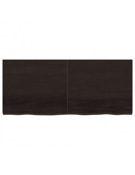 Ripiano Marrone Scuro 140x60x(2-4) cm Massello Rovere Trattato
