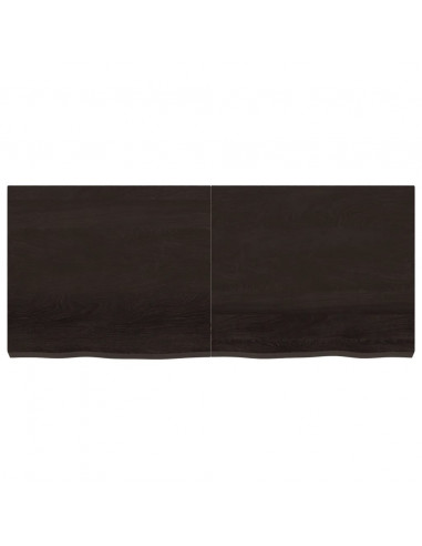 Ripiano Marrone Scuro 140x60x(2-6) cm Massello Rovere Trattato