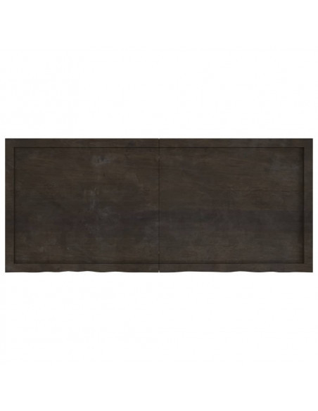 Ripiano Marrone Scuro 140x60x(2-6) cm Massello Rovere Trattato