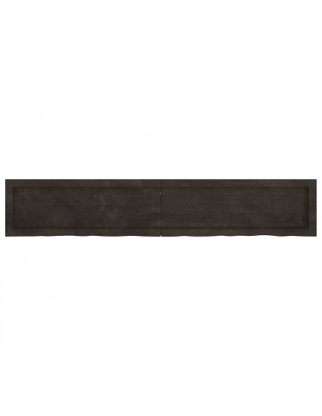 Ripiano Marrone Scuro 160x30x(2-6) cm Massello Rovere Trattato