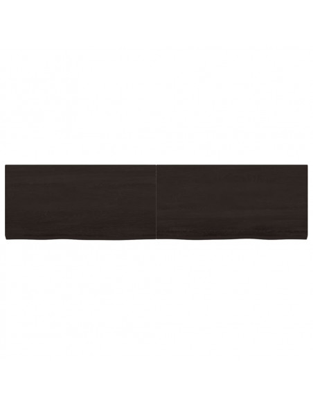 Ripiano Marrone Scuro 160x40x(2-4) cm Massello Rovere Trattato