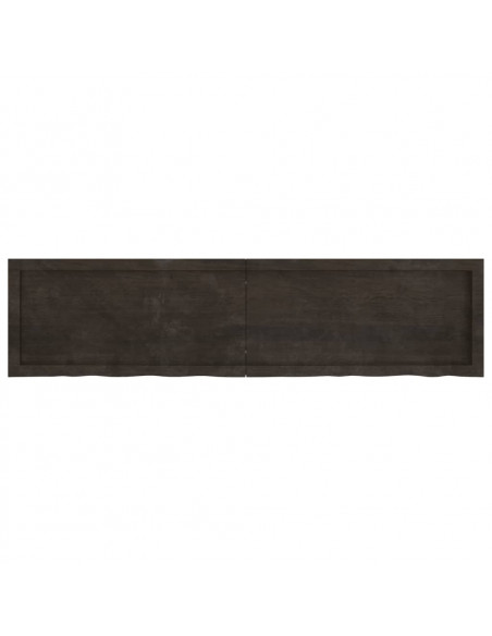 Ripiano Marrone Scuro 160x40x(2-4) cm Massello Rovere Trattato