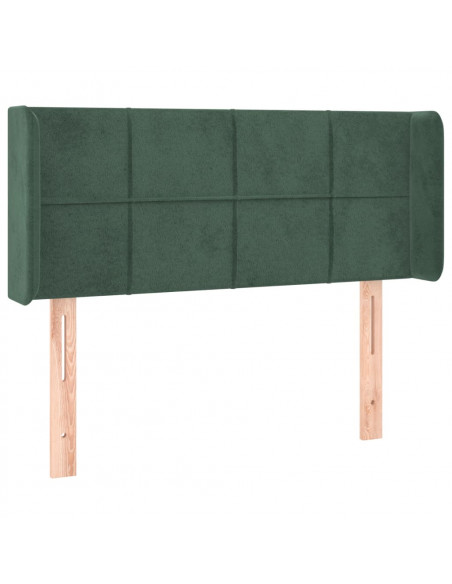 Testiera ad Orecchio Verde Scuro 83x16x78/88 cm in Velluto