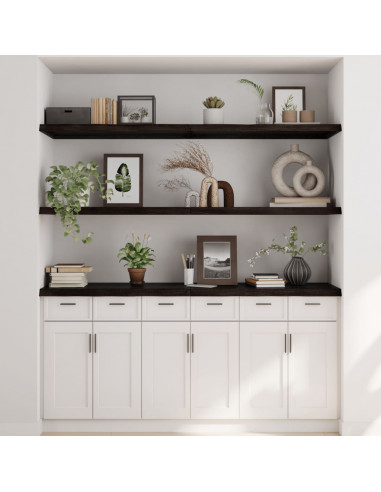 Ripiano Marrone Scuro 160x60x(2-4) cm Massello Rovere Trattato