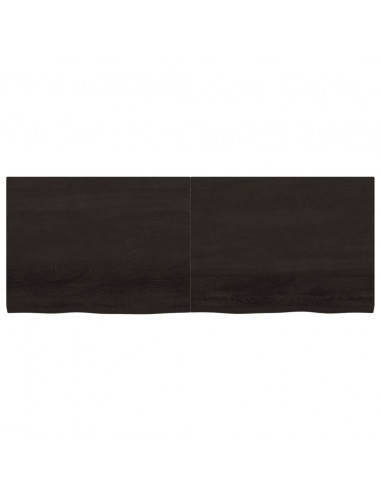 Ripiano Marrone Scuro 160x60x(2-4) cm Massello Rovere Trattato