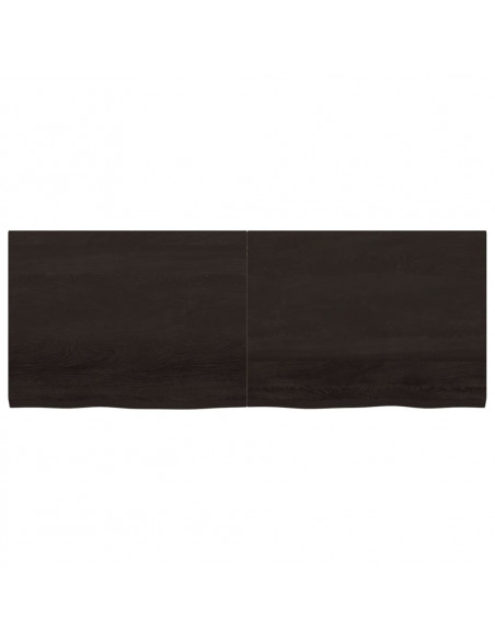Ripiano Marrone Scuro 160x60x(2-4) cm Massello Rovere Trattato