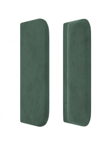 Testiera ad Orecchio Verde Scuro 83x16x78/88 cm in Velluto