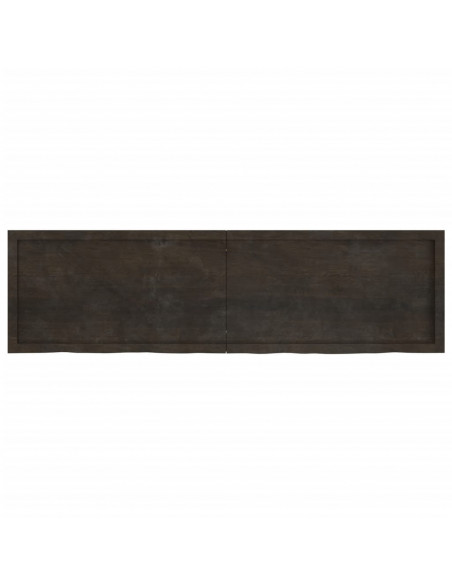 Ripiano Marrone Scuro 180x50x(2-4) cm Massello Rovere Trattato
