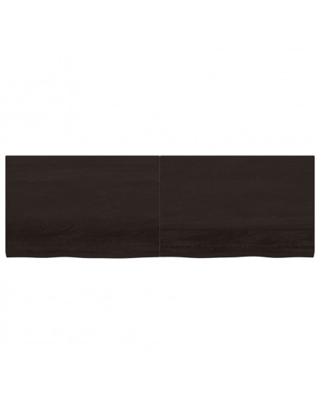 Ripiano Marrone Scuro 180x60x(2-4) cm Massello Rovere Trattato