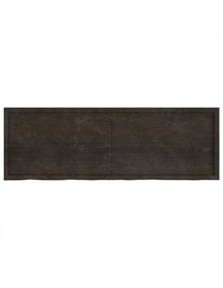 Ripiano Marrone Scuro 180x60x(2-4) cm Massello Rovere Trattato