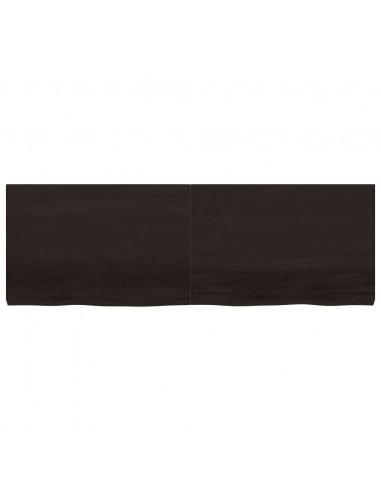 Ripiano Marrone Scuro 180x60x(2-6) cm Massello Rovere Trattato