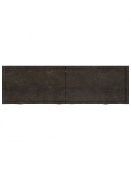Ripiano Marrone Scuro 200x60x(2-4) cm Massello Rovere Trattato