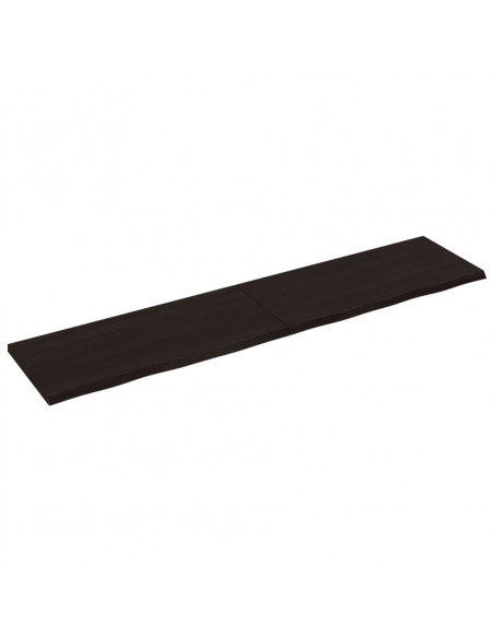 Ripiano Marrone Scuro 220x50x(2-4) cm Massello Rovere Trattato