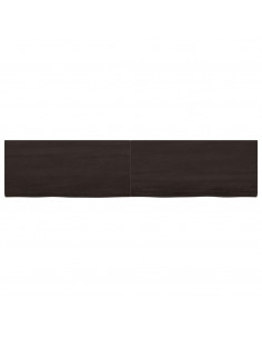 Ripiano Marrone Scuro 220x50x(2-4) cm Massello Rovere Trattato 2