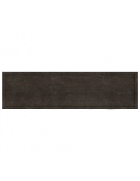 Ripiano Marrone Scuro 220x60x(2-4) cm Massello Rovere Trattato