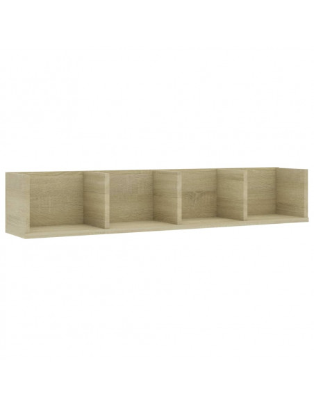 Scaffale Porta CD Parete Rovere Sonoma 100x18x18 cm Multistrato