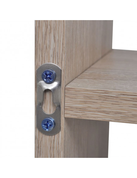 Espositore da Parete Pensile 8 Scomparti Color Rovere