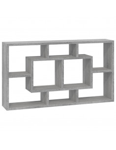 Scaffale a Muro 8 Scomparti Grigio Sonoma 2