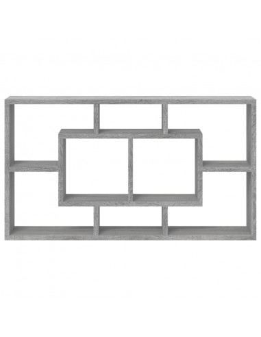 Scaffale a Muro 8 Scomparti Grigio Sonoma