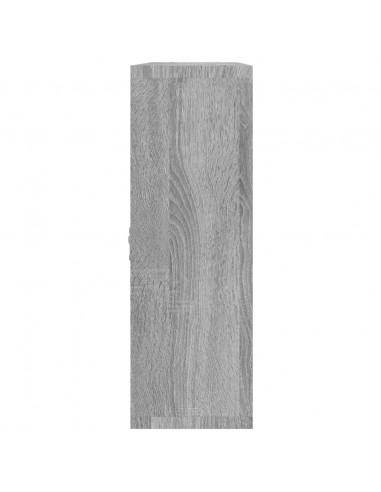 Scaffale a Muro 8 Scomparti Grigio Sonoma