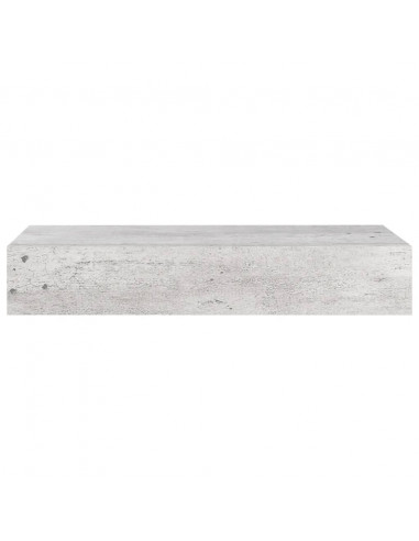 Scaffale con Cassetti da Parete Grigio Cemento 60x23,5x10cm MDF