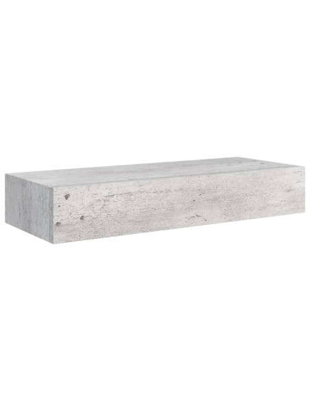 Scaffali con Cassetti 2 pz Grigio Cemento 60x23,5x10 cm in MDF