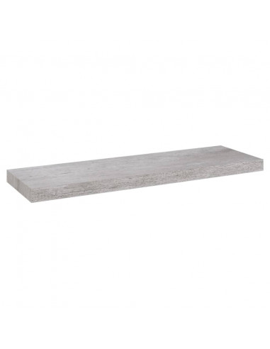 Scaffali a Parete 2 pz Grigio Cemento 80x23,5x3,8 cm in MDF
