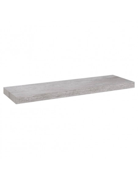 Scaffali a Parete 2 pz Grigio Cemento 80x23,5x3,8 cm in MDF