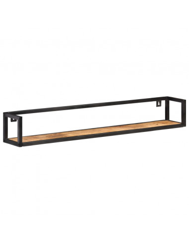 Mensole a Muro 2 pz 120 cm in Legno di Mango Grezzo