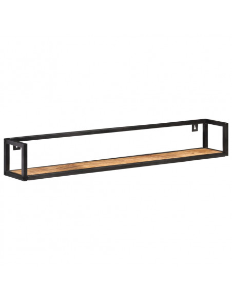 Mensole a Muro 2 pz 120 cm in Legno di Mango Grezzo